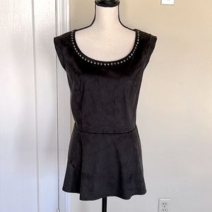 Torrid Faux Suede Studded Top